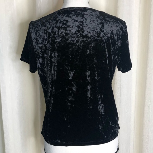 Aeropostale Black Crushed Velvet Top - Picture 2 of 7